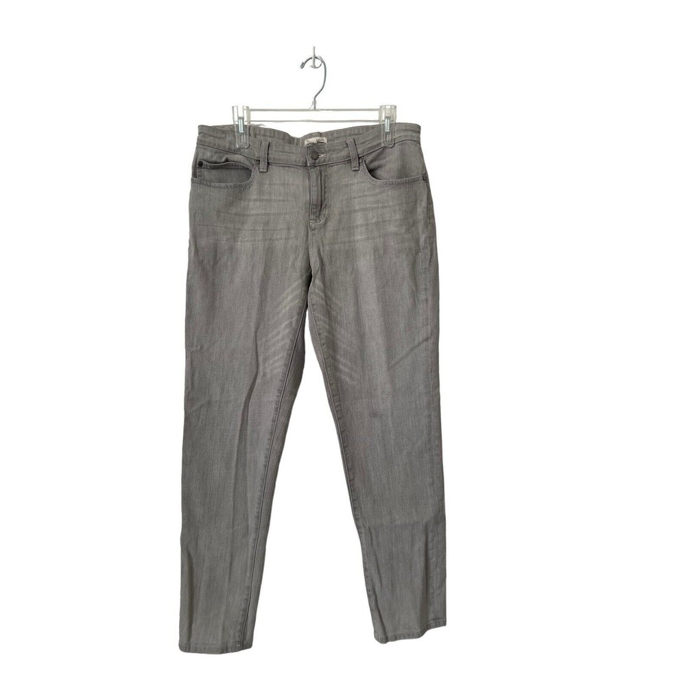 Eileen Fisher Jeans Womens Size 10 Gray‎ Organic Cotton Stretch Mid Rise